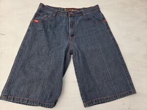 Vintage 5ive Jungle & Co. Denim Jean Shorts Mens 36 Blue Baggy Y2K Skater Jorts